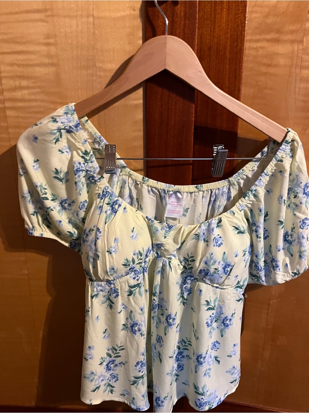 No Boundaries Yellow Floral Off-Shoulder Blouse